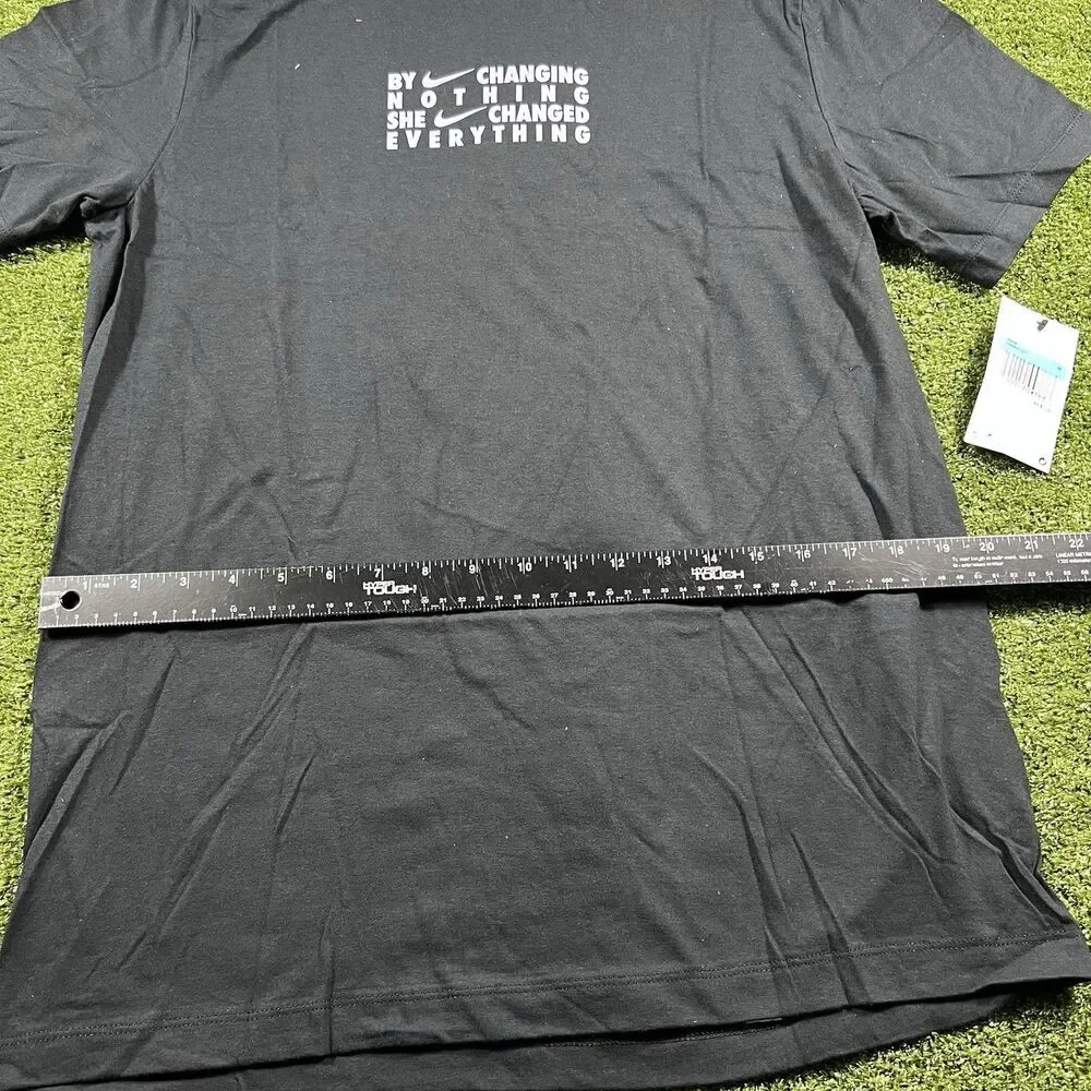 Nike Serena Williams Shirt Men’s M Black Inspirational Tennis Quote Tee